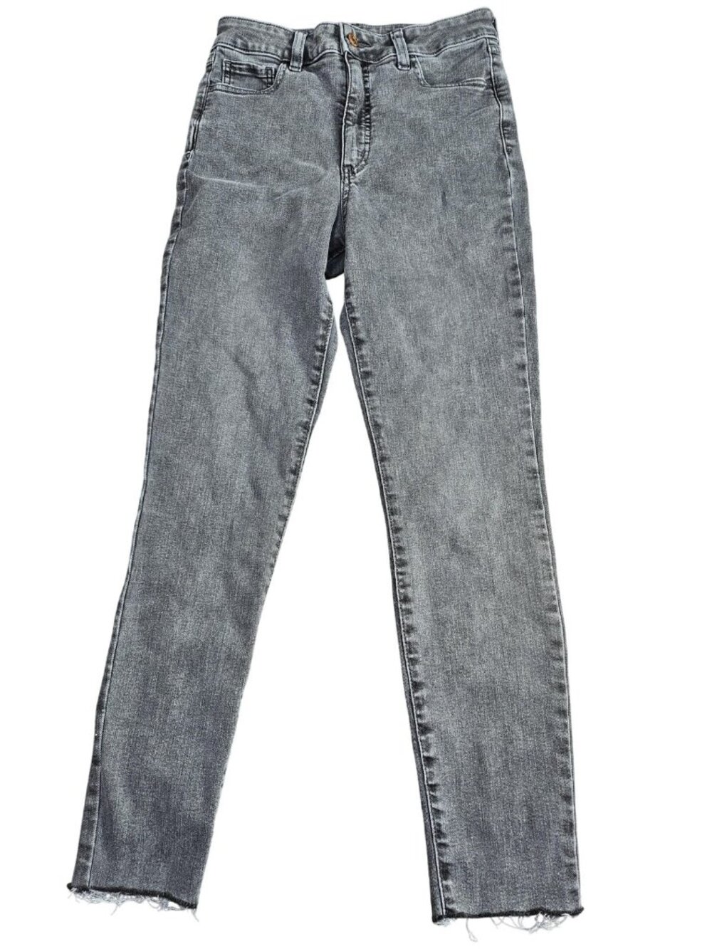 Gap Universal Jegging Sky High Jeans Womens 8‎ Gray Med Wash Distressed Stretch
